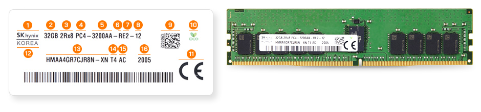 Label Info. DDR4 (Old P/N)